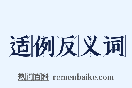适例反义词是什么意思的图片